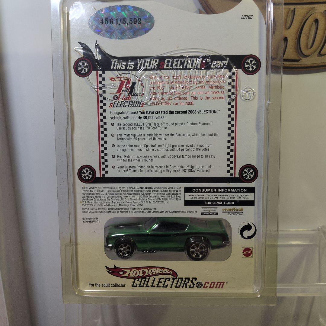 ミニカー Hot Wheels Custom Plymouth Barracuda