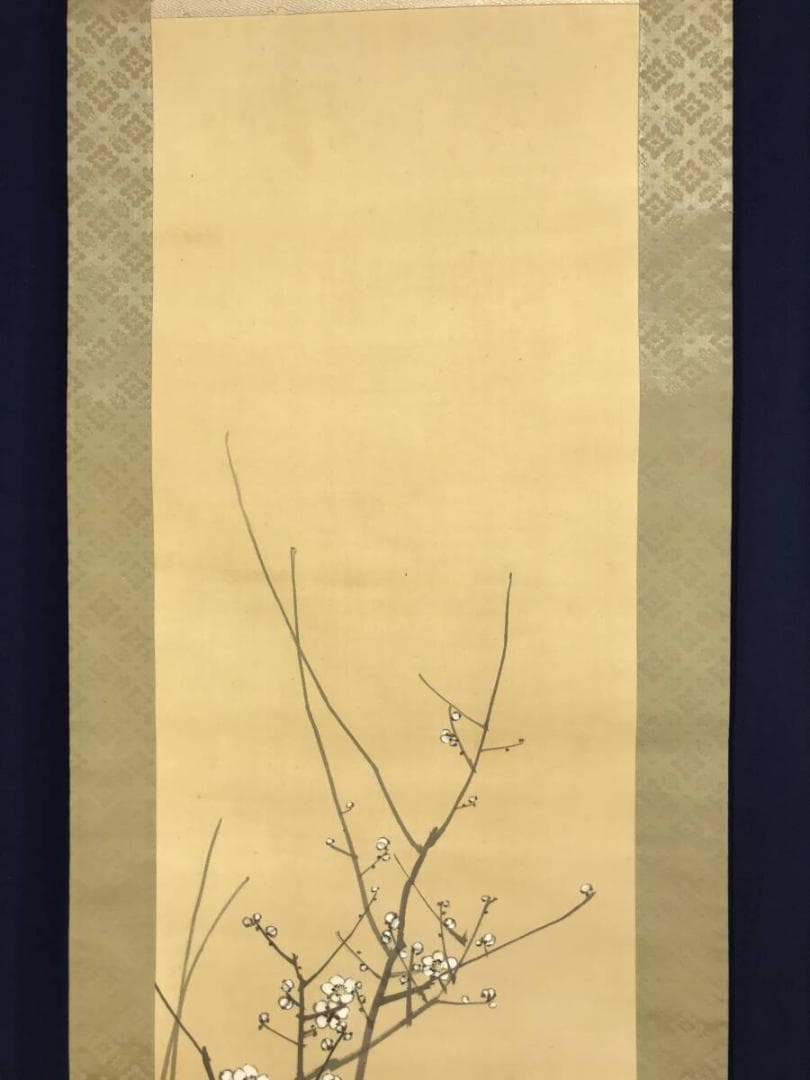 真作/益田蘆湖/鶴亀図/三幅対/日ノ出図/花鳥図/掛軸☆宝船☆AH-829