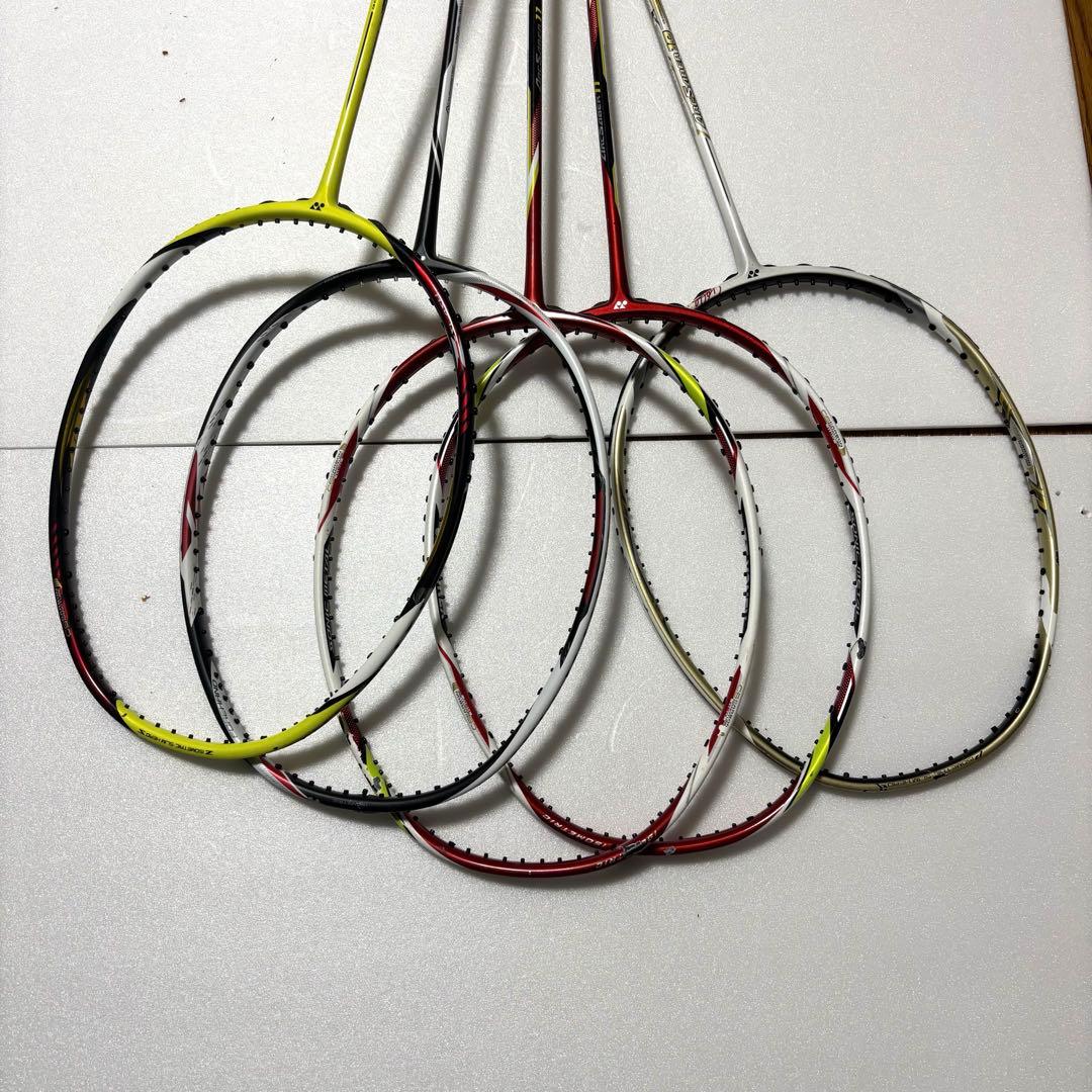 バドミントン　ラケット5本セット　ジャンク品