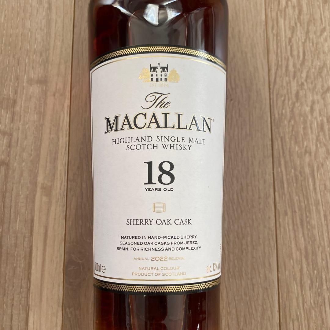 ウイスキー The Macallan 18 Years Old Sherry 700ml