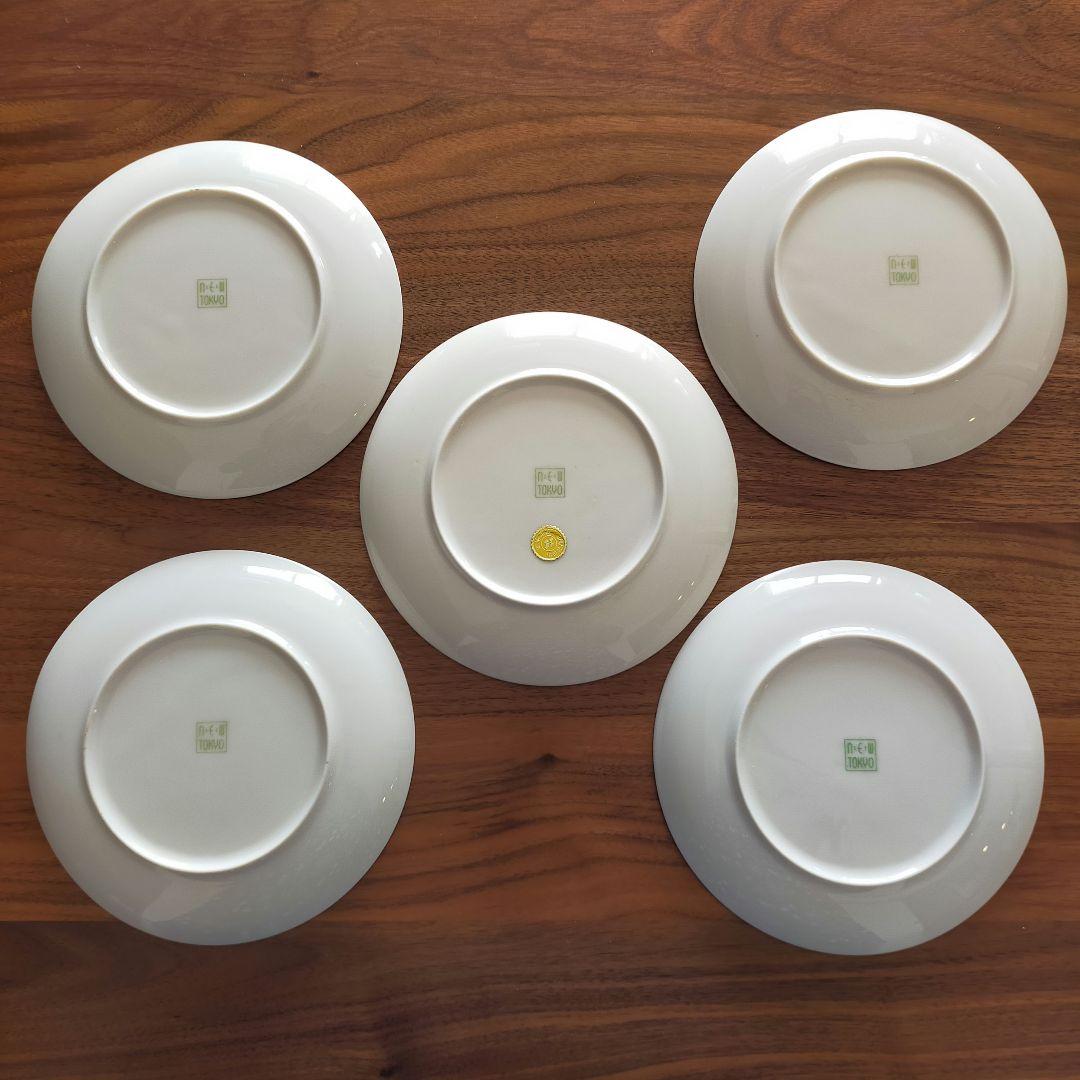 ニュートーキョービル竣工記念絵皿　武者小路実篤　5枚セット