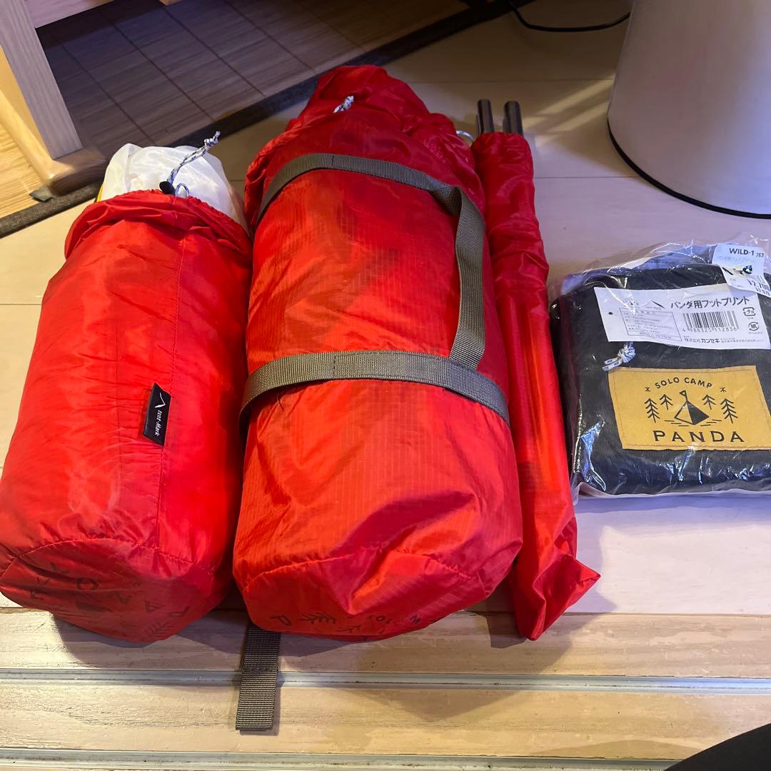 PANDA ソロキャンプ テント 赤