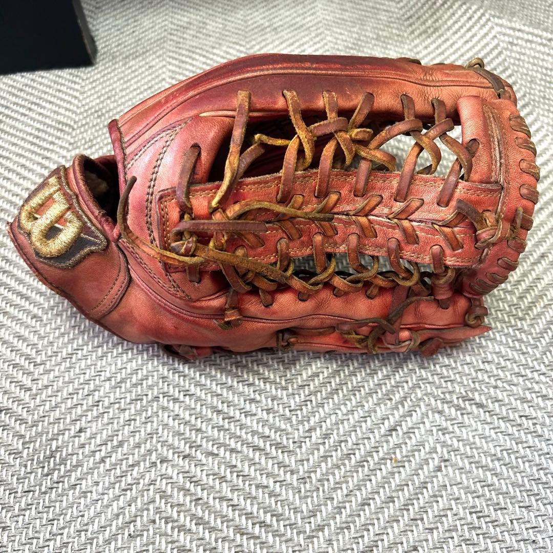 Wilson 赤 硬式グローブ 使用感あり
