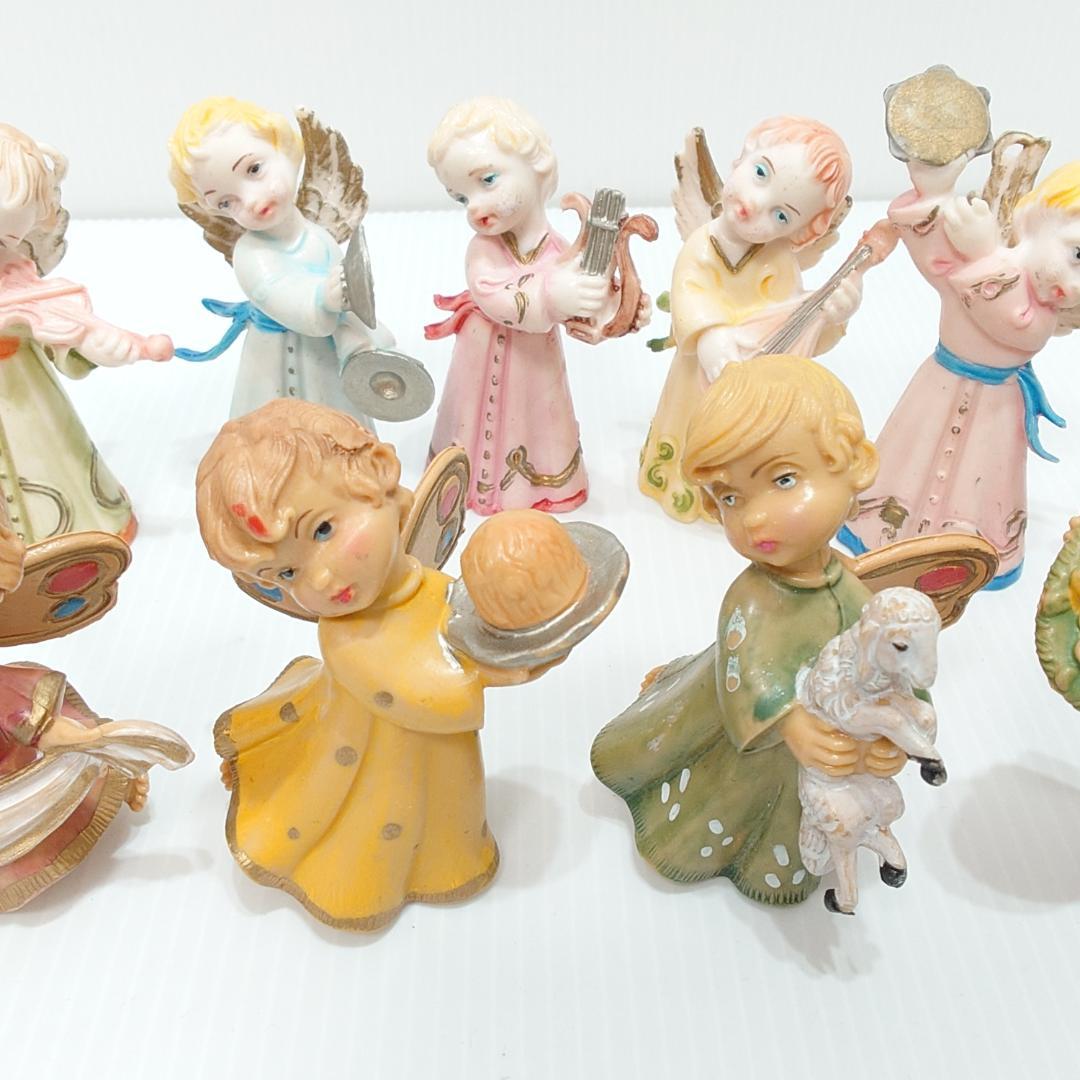 アンティーク調 エンジェル 天使 他 13体 イタリア製 クリスマス 音楽隊