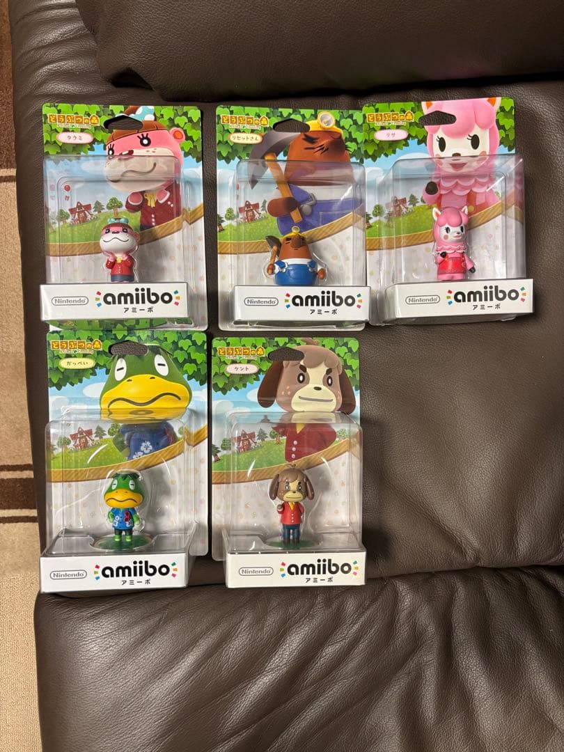 新品未開封　5個セット　どうぶつの森　フィギュア型アミーボ　amiibo