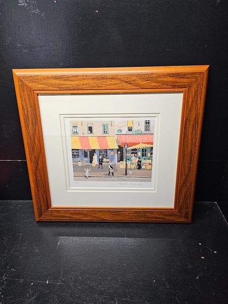 Ｙ【中古品】ミッシェル・ドラクロワ シルクスクリーン「パリ・コメルス通り」