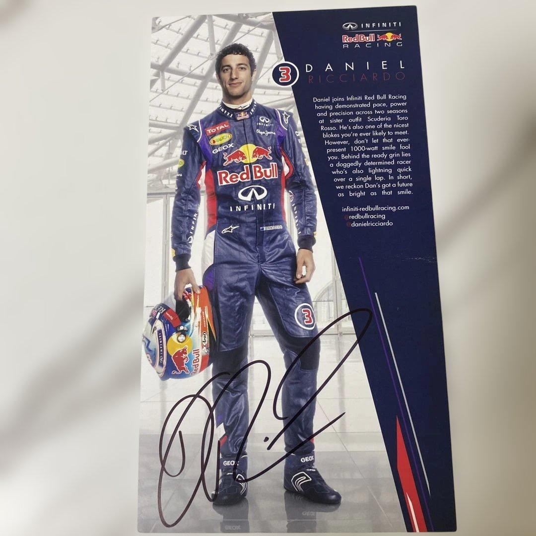 マックス　フェルスタッペン直筆サインカード　ベッテル　リカルド　サインツ