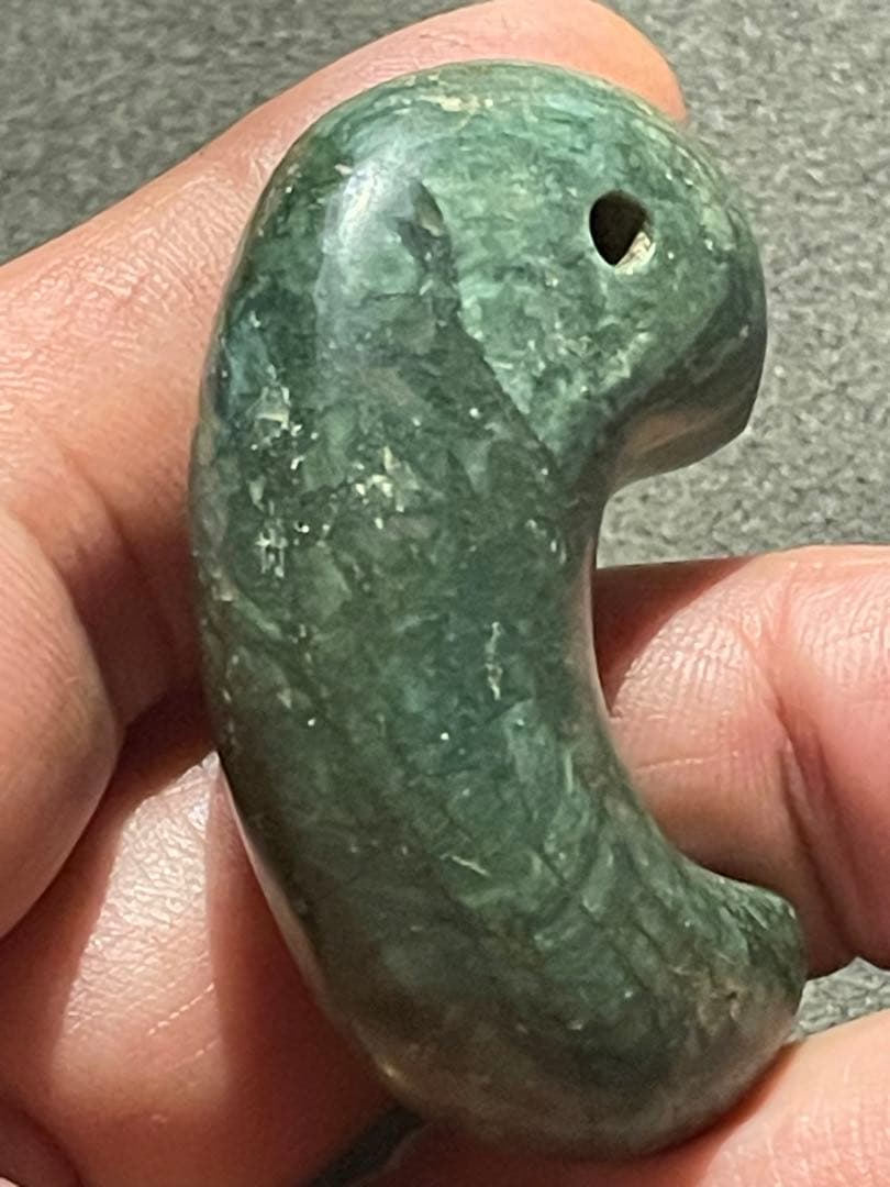 古墳時代　出雲石勾玉　コの字型 大型　出土品