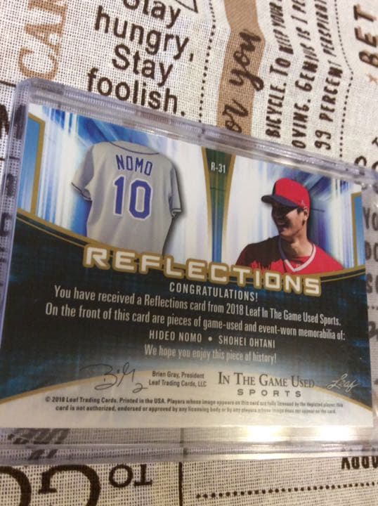 20枚限定 大谷 野茂 選手 ジャージ & シリアルナンバー付 ルーキーカード