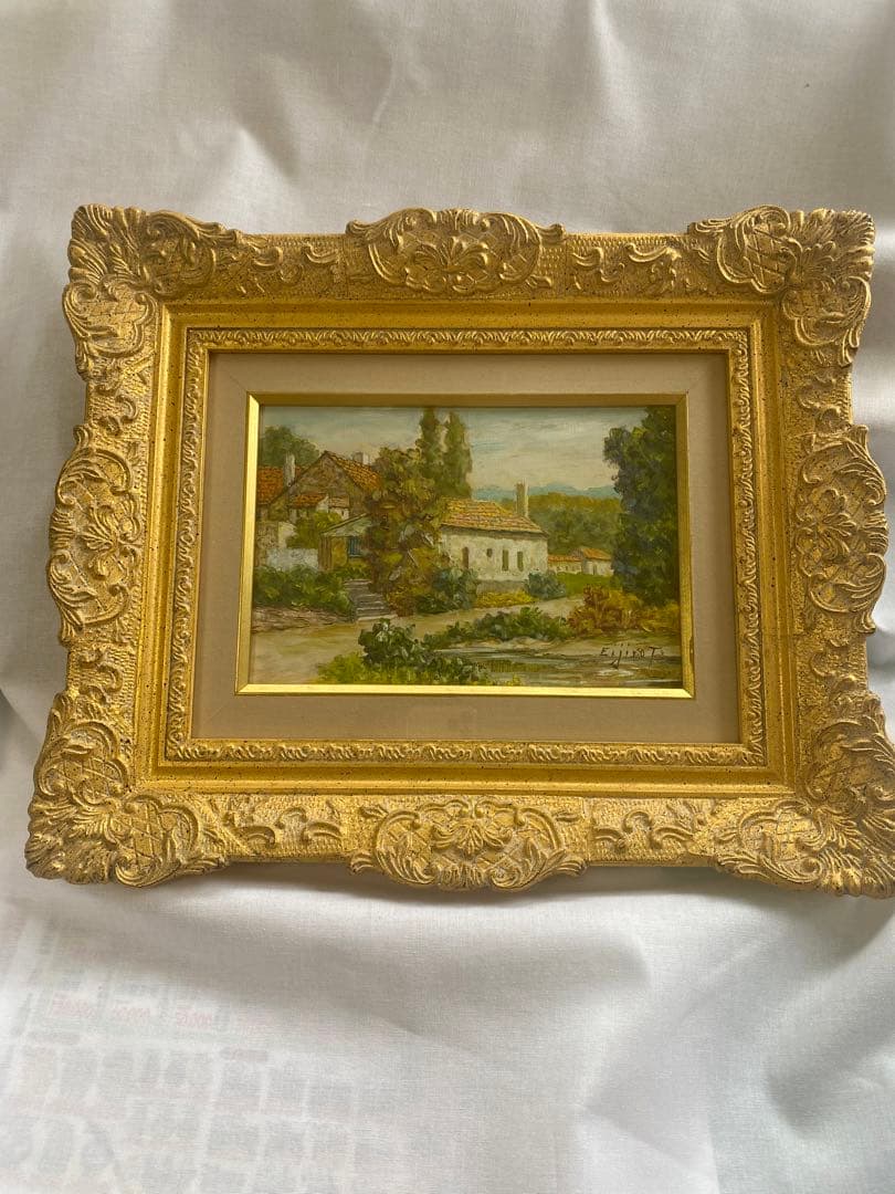 絵画　ソフィアの農家　田辺栄次郎