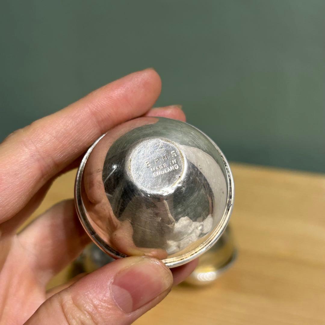 イギリス製アンティーク　調味料入れ　シルバープレート