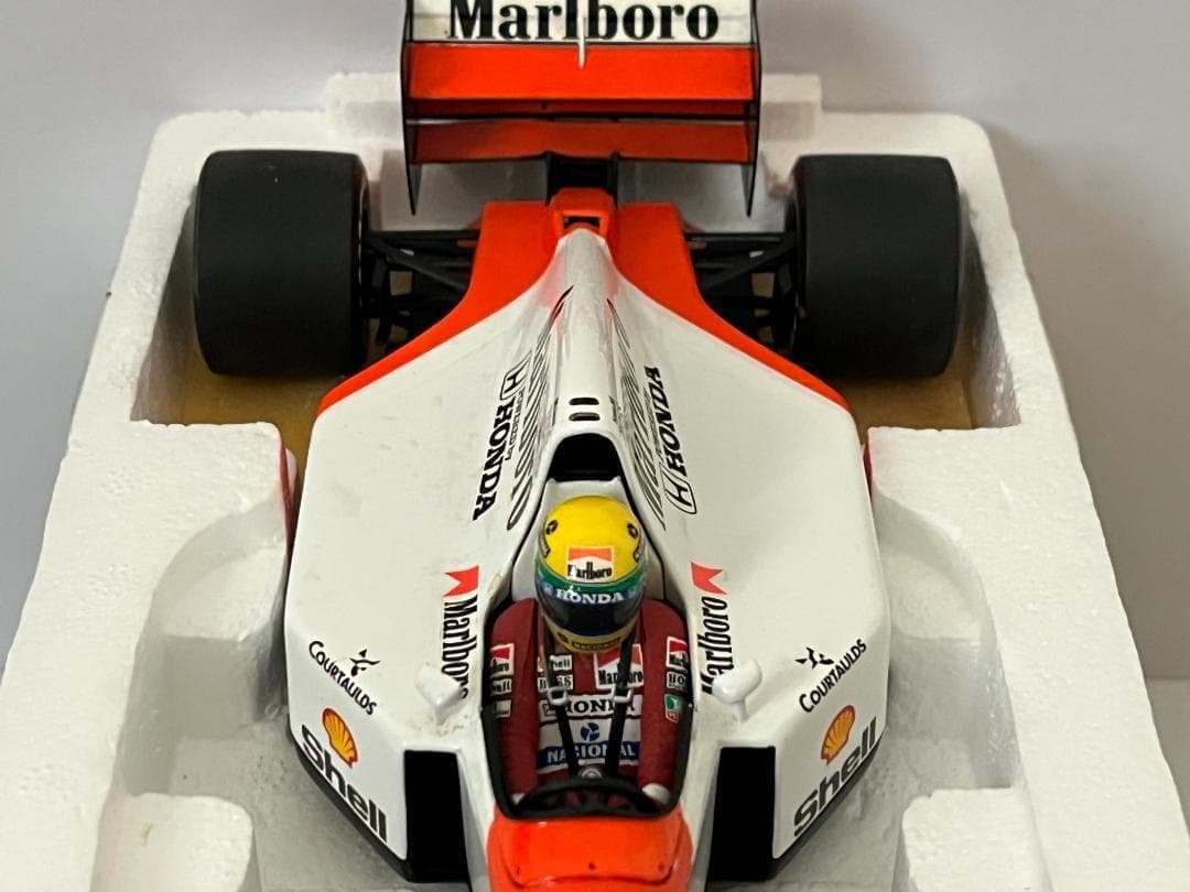 ミニチャンプス 1/18 McLaren Honda MP4/7 A.セナ 難有