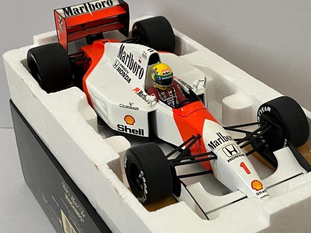 ミニチャンプス 1/18 McLaren Honda MP4/7 A.セナ 難有