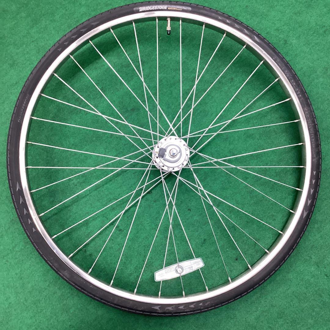 ステンレス　リム&スポーク　前輪 27x1-3/8 ハブダイナモ j2端子　27