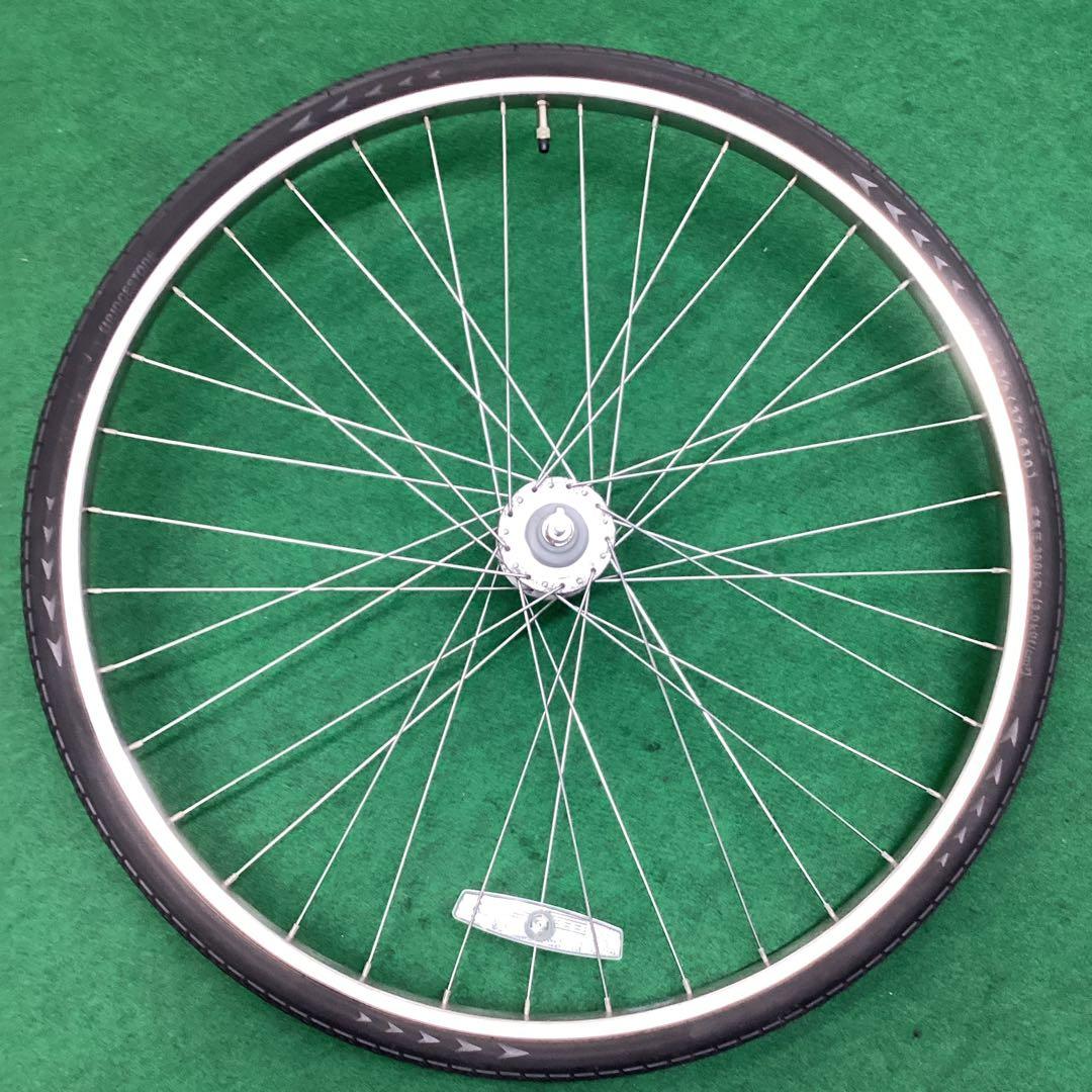 ステンレス　リム&スポーク　前輪 27x1-3/8 ハブダイナモ j2端子　27