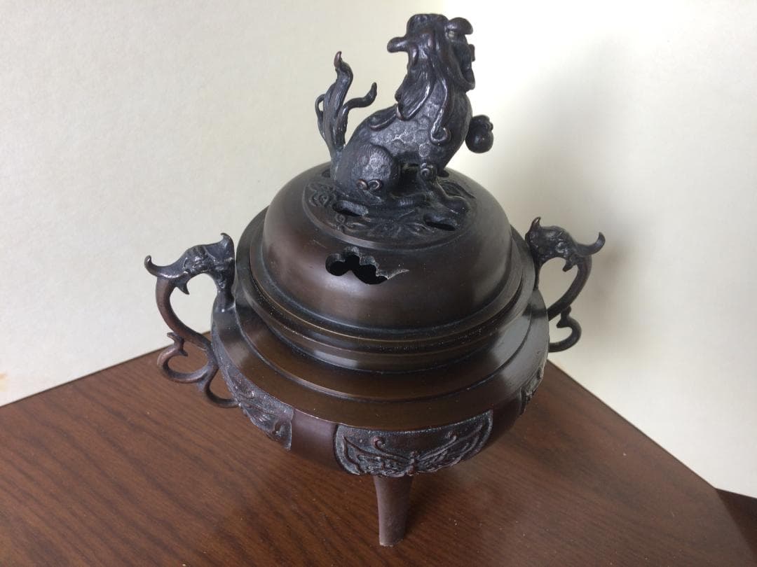 （値下げ） 茶道具 香爐 瑞峰作 青銅製 新品未使用