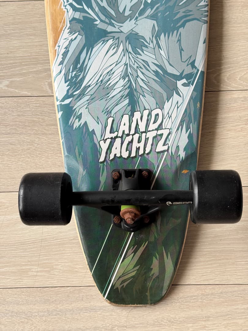 ランドヤッツ ピンテールロングボード – 咆哮する熊グラフィック