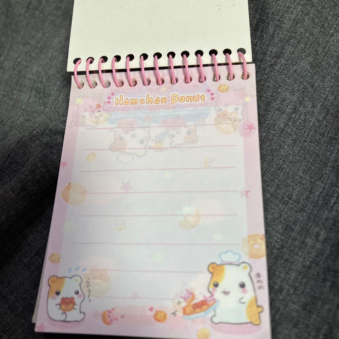 Q-LIA ハムちゃんドーナツ メモ帳 平成レトロ