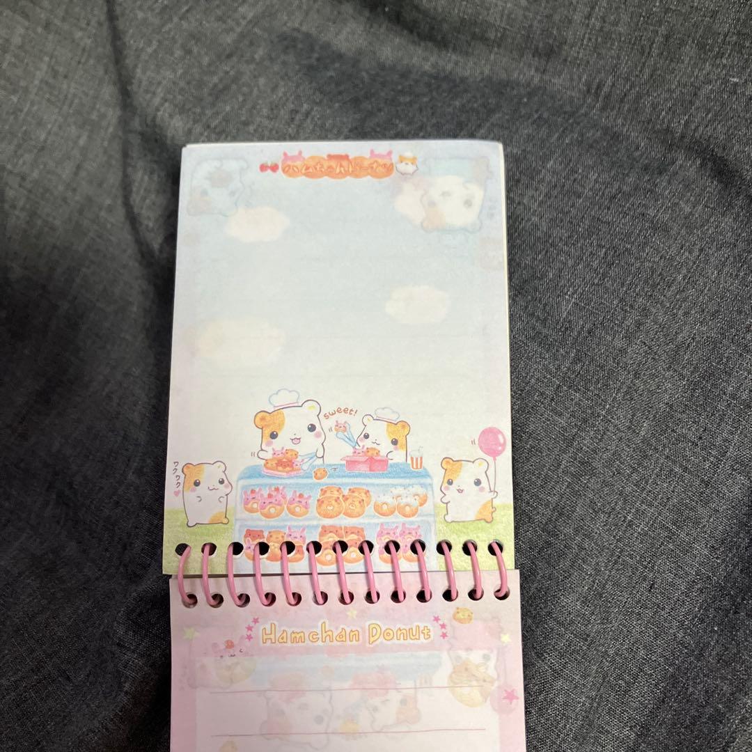 Q-LIA ハムちゃんドーナツ メモ帳 平成レトロ