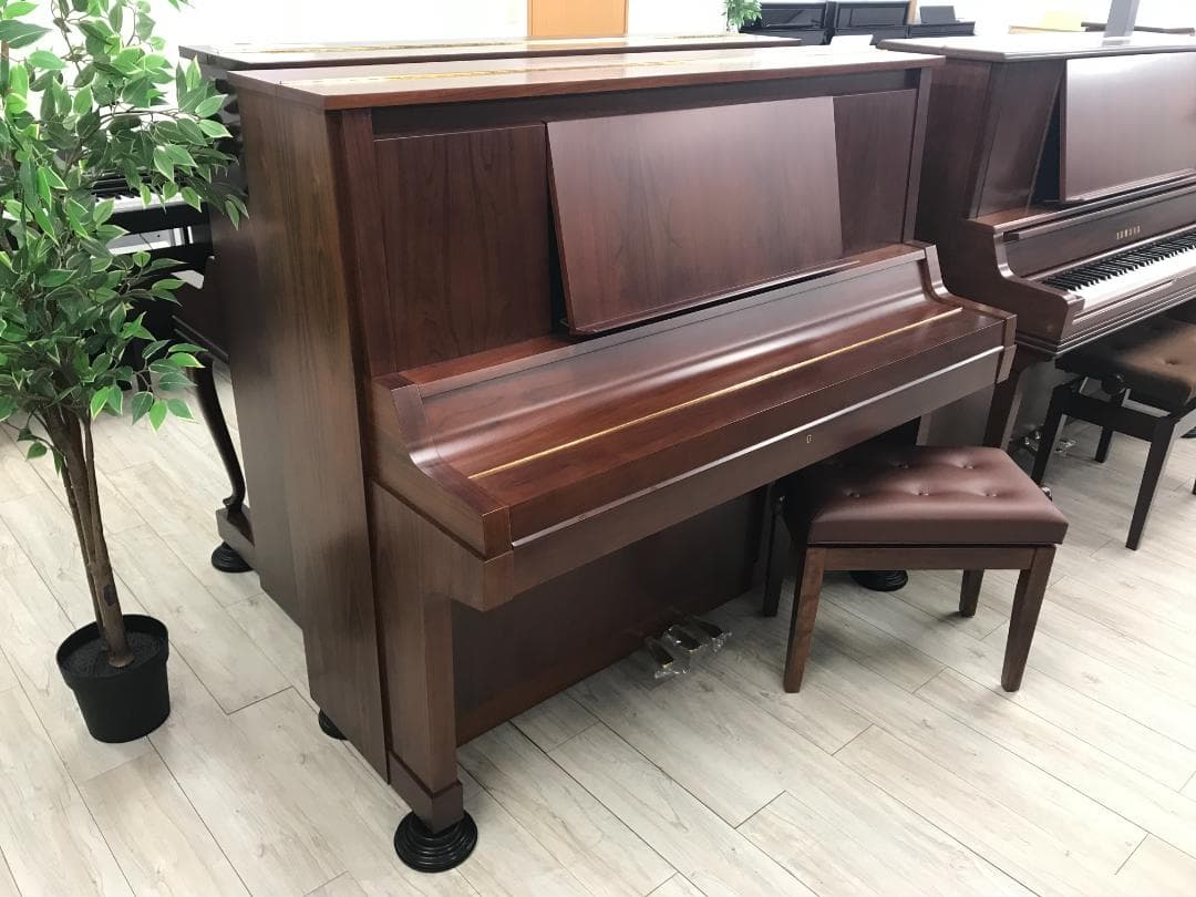 ★58971【アップライトピアノ】YAMAHA　YU5Wn 消音ユニット付き