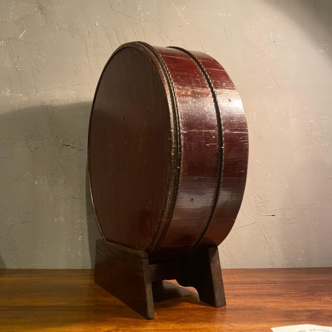 時代物 木桶 飾り棚 ショーケース 古道具 骨董品　インテリア 置物