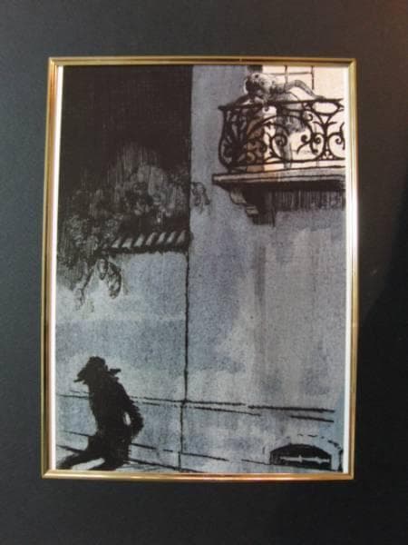 ルイ・イカール限定版・アールデコ/夜、希少な額装用画集より、新品高級額装付