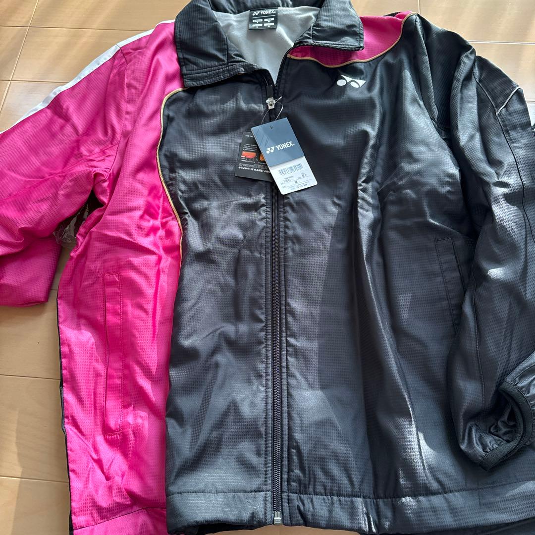 ヨネックス テニスウェア ウィンドブレーカー 裏地付上下セット M ピンク