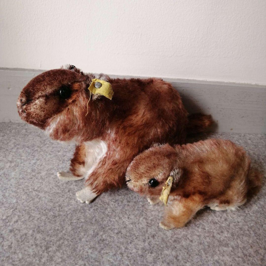 シュタイフ マーモットの親子