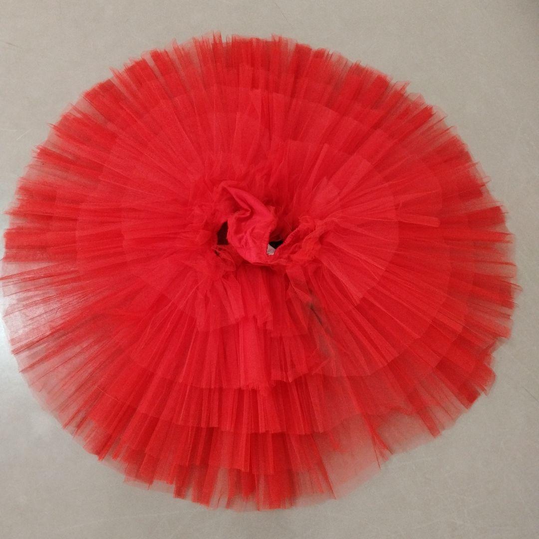 バレエ衣装　大人　バレリーナ製　クラシックチュチュ　赤　レディース11号