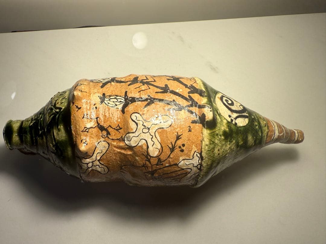 池田省吾 作　陶製喫煙パイプ 25cm