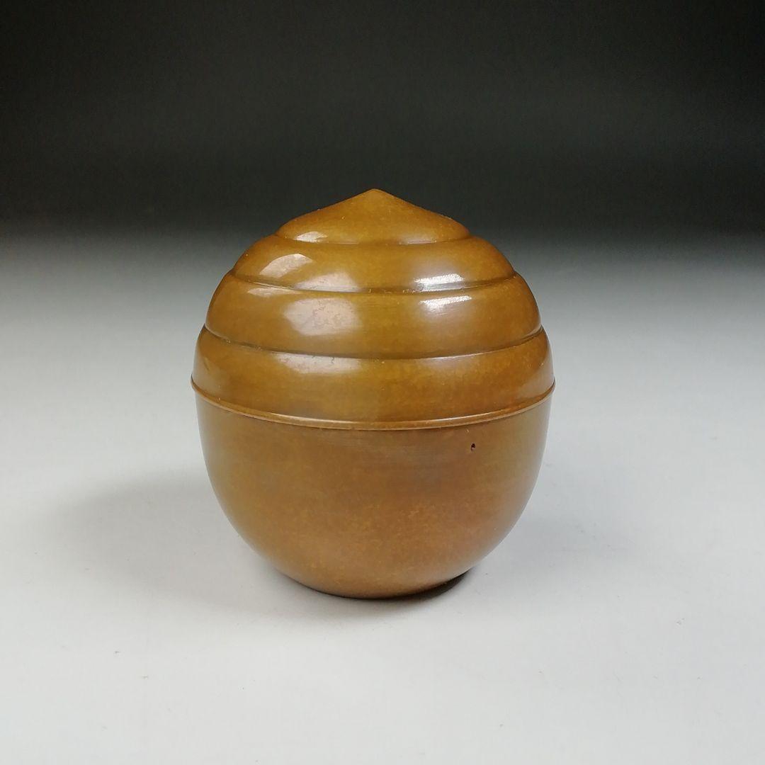 Ｔ６９３　香合　『唐銅　宝珠香合』『大西清右衛門美術館』　共箱　茶道具