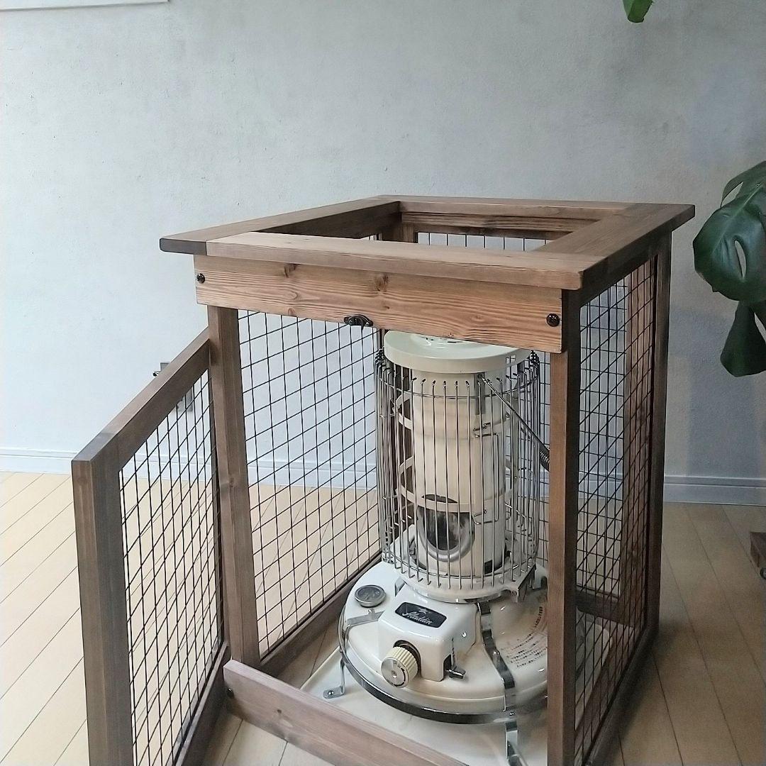 ◎アラジンストーブ用ブルーフレーム◎アイアン&ウッドストーブガード◎