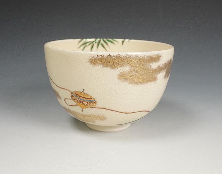 杉田祥平 色絵寅の絵馬画茶碗