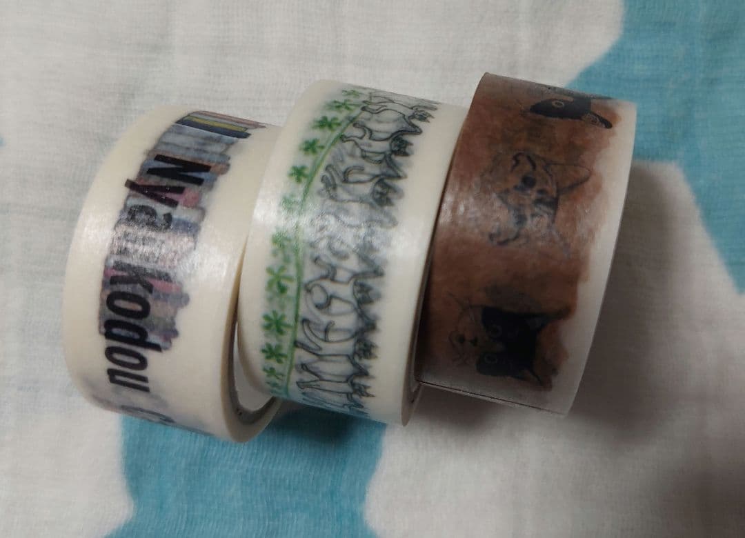 神保町にゃんこ堂15mm 幅マスキングテープ3巻き②