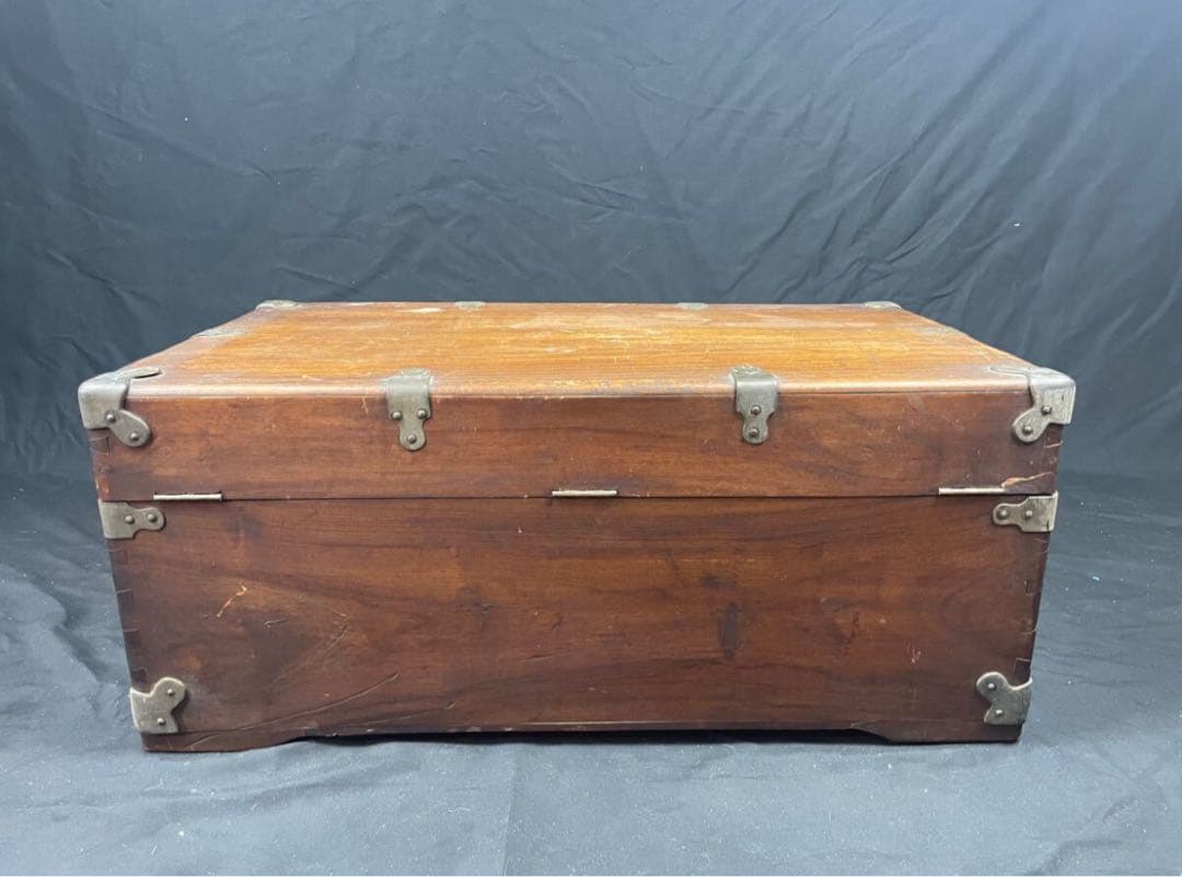 衣装箱 特大 木箱 ヴィンテージ 古道具 銭箱 収納 木製