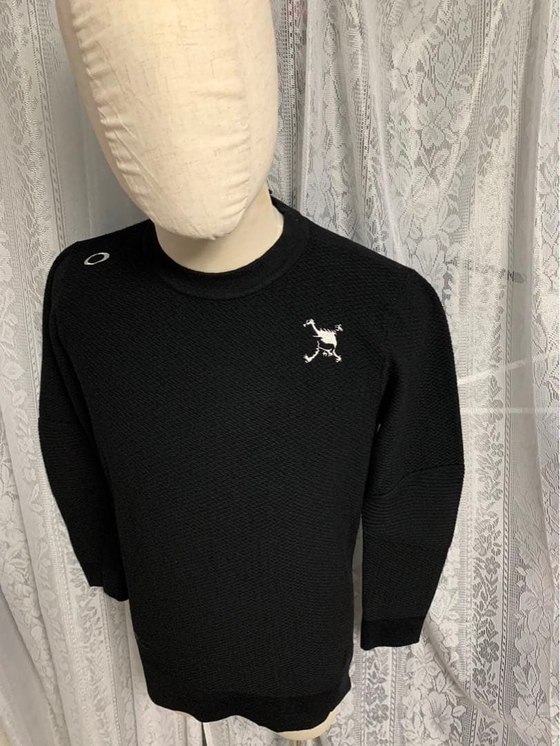 未使用！OAKLEY オークリー　GOLF 長袖　ストレッチニット　黒　Mサイズ