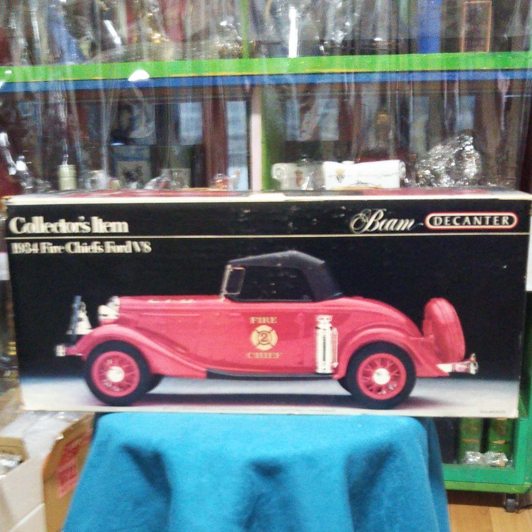 激超レトロ総発売元ニッカウヰスキー株バーボン入りクラシックカー赤消防車専用箱入り