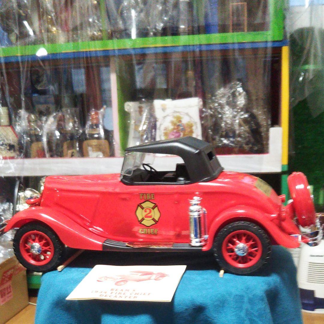 激超レトロ総発売元ニッカウヰスキー株バーボン入りクラシックカー赤消防車専用箱入り