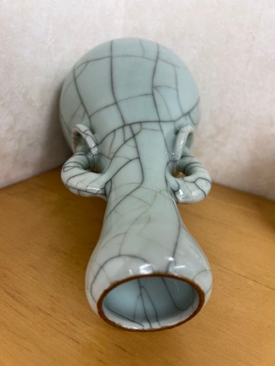 中国元明模倣宗朝官窯花瓶　骨董唐物古美術品アンティーク江戸　コレクション　青磁