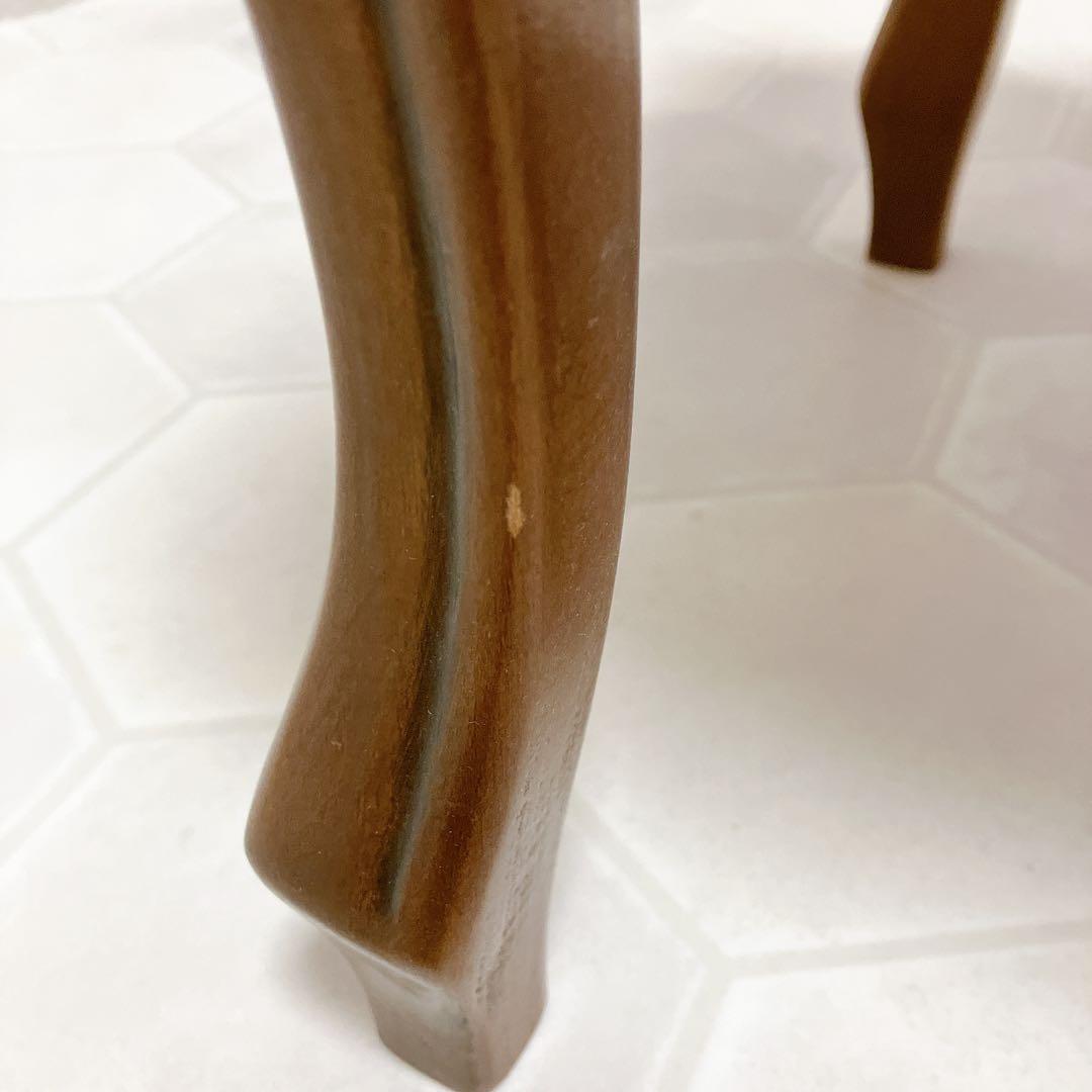 ヨーロピアン調 猫脚スツール ヴィンテージ クラシック 彫刻 木製 鋲打ち 椅子