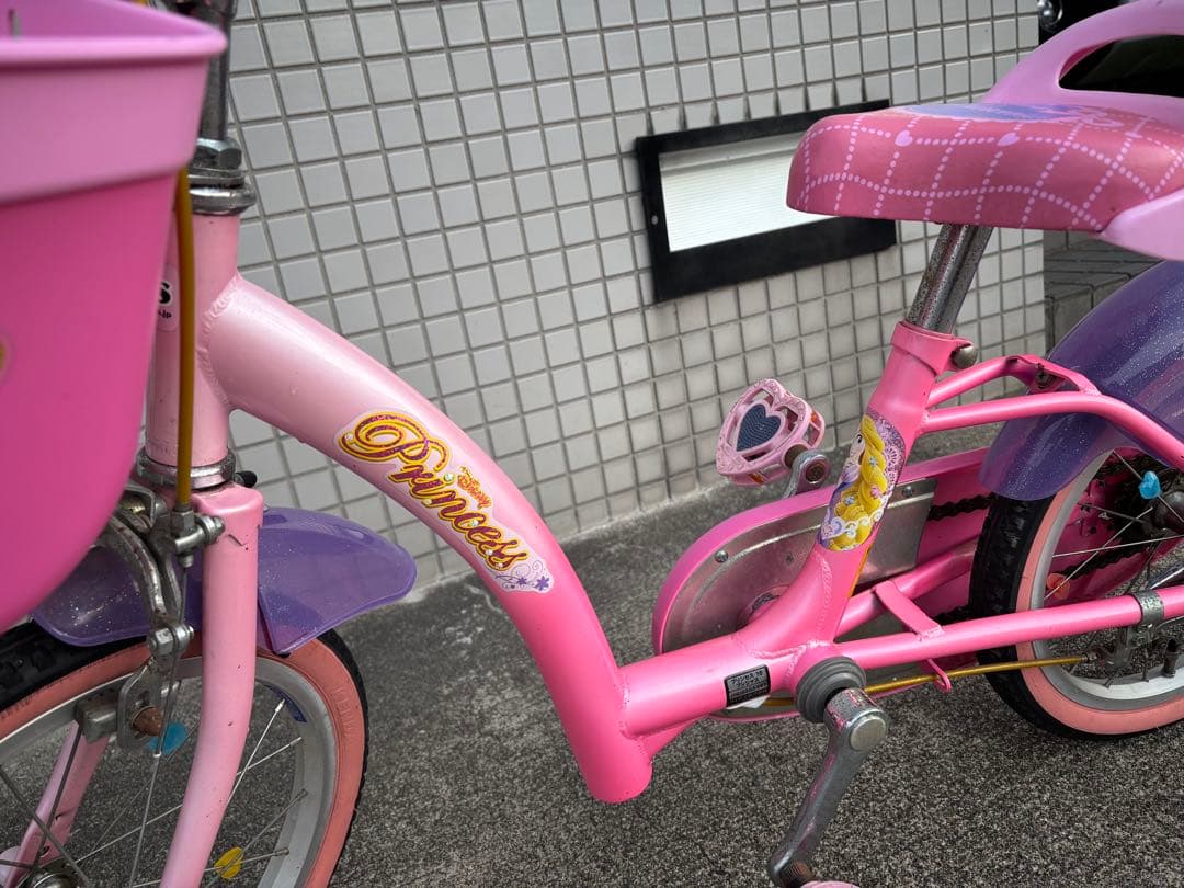ディズニープリンセス 子供用自転車 ピンク