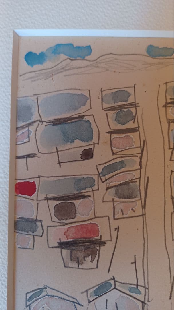 【希少・真作】串田孫一　水彩・鉛筆（紙）