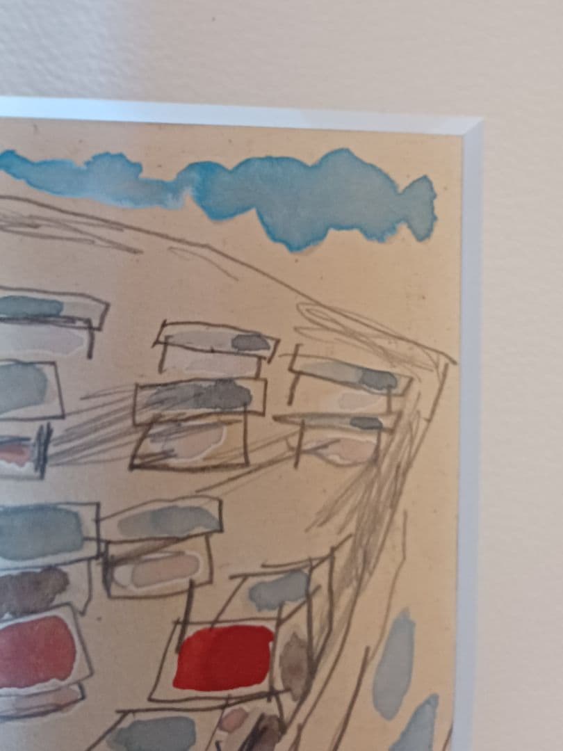 【希少・真作】串田孫一　水彩・鉛筆（紙）