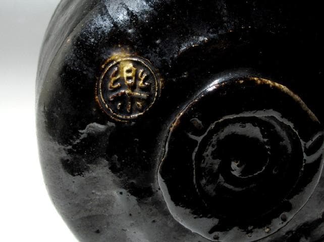 楽十代旦入 黒筒茶碗「山花」裏淡々斎花押 楽十四代覚入極☆ｚ816