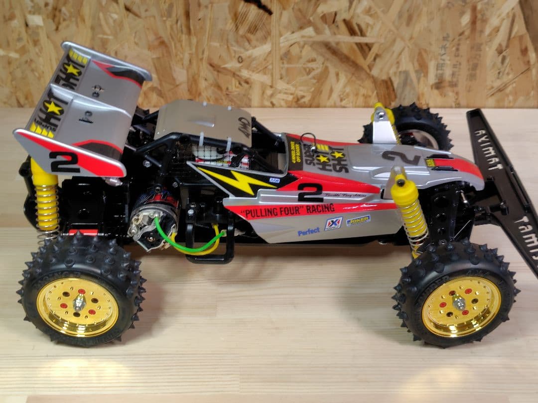 タミヤ スーパーホットショット 未走行 ボディー、ドライバー塗装済