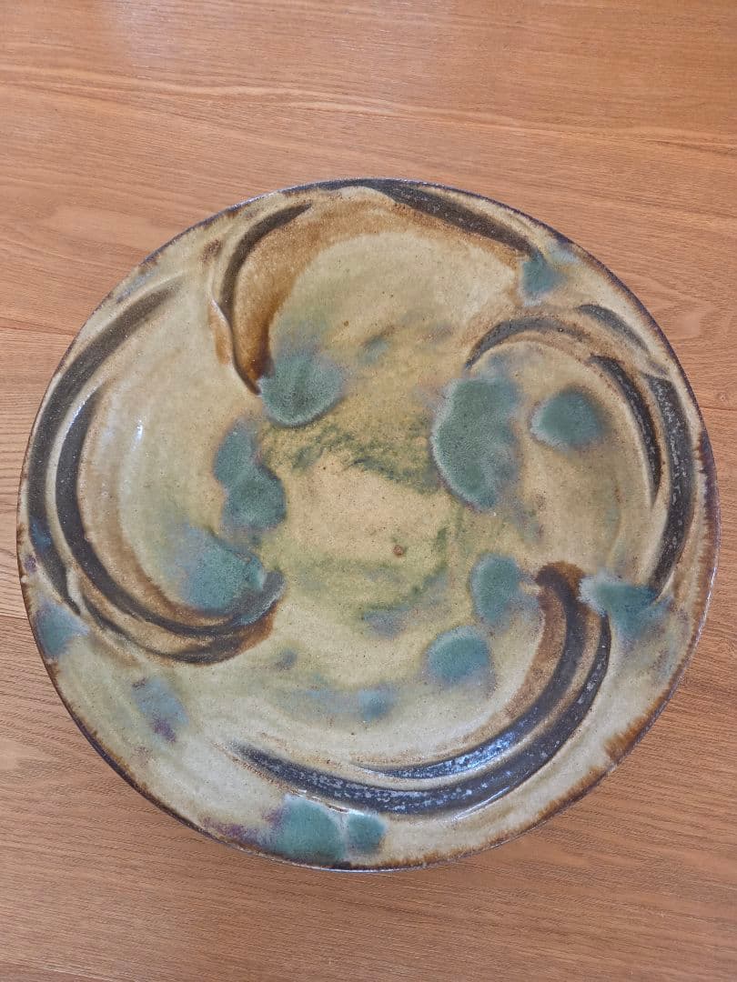 やちむん 読谷 北窯 松田共司作 尺皿 未使用品