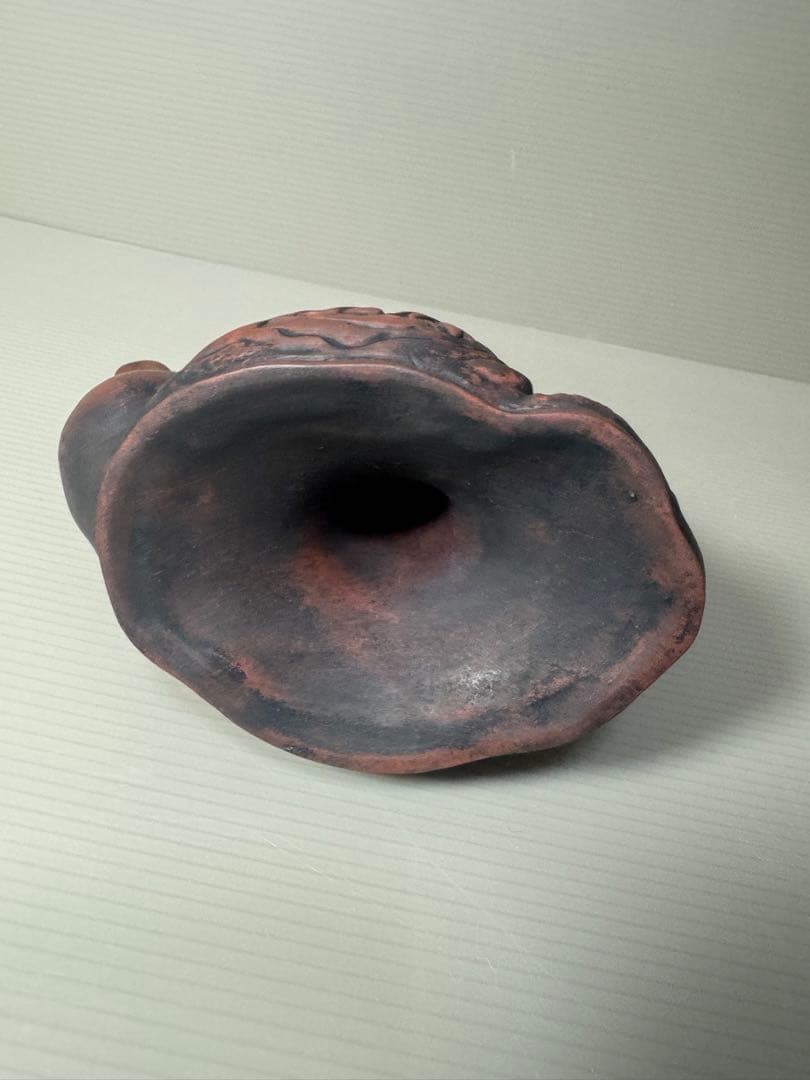 2095  七福神　布袋様　陶器　水差し　急須型　置物