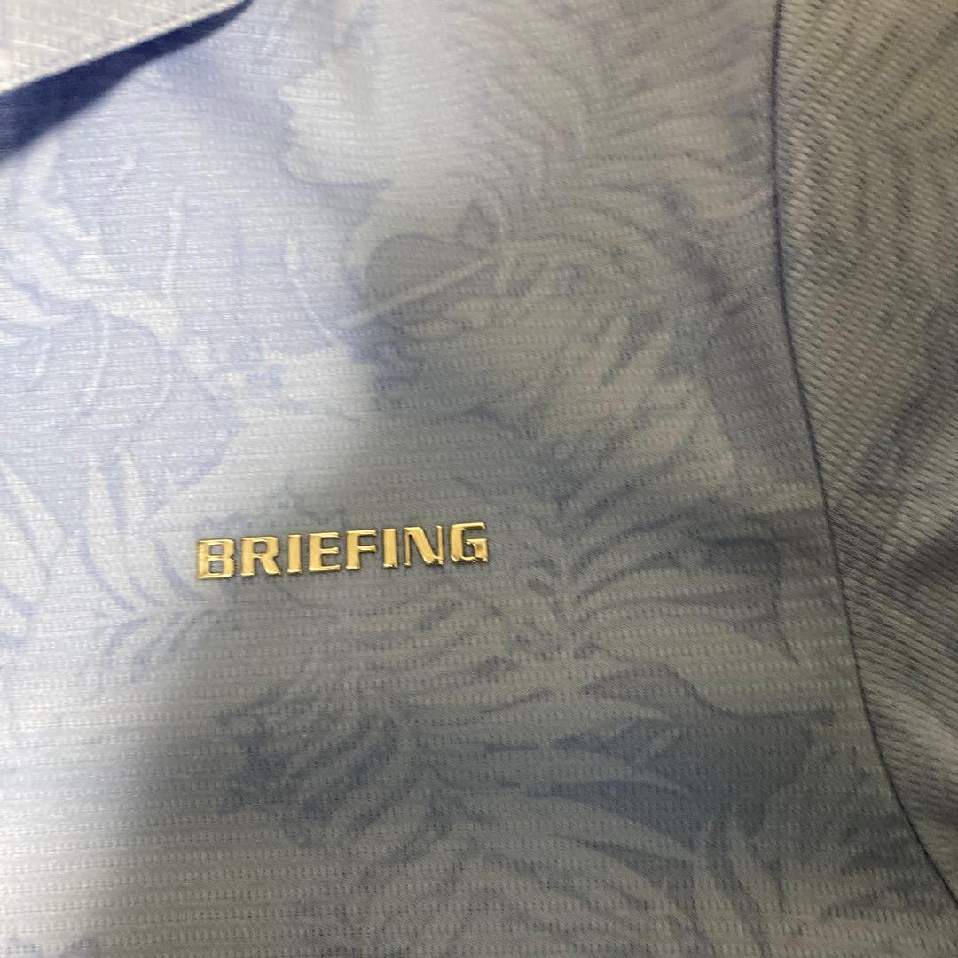 BRIEFING ポロシャツ XL ライトブルー 葉柄