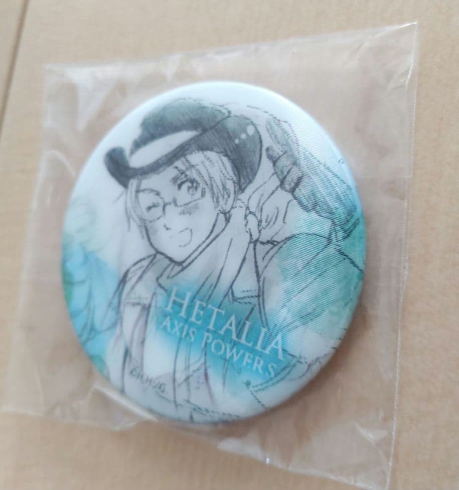 ヘタリア　アメリカ　カナダ　チェンジング缶バッジ