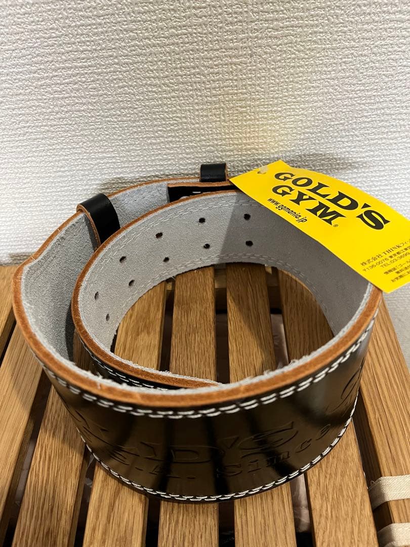 きゃりーあうと様GOLD'S GYM ゴールドジム　EXレザーパワーベルト S